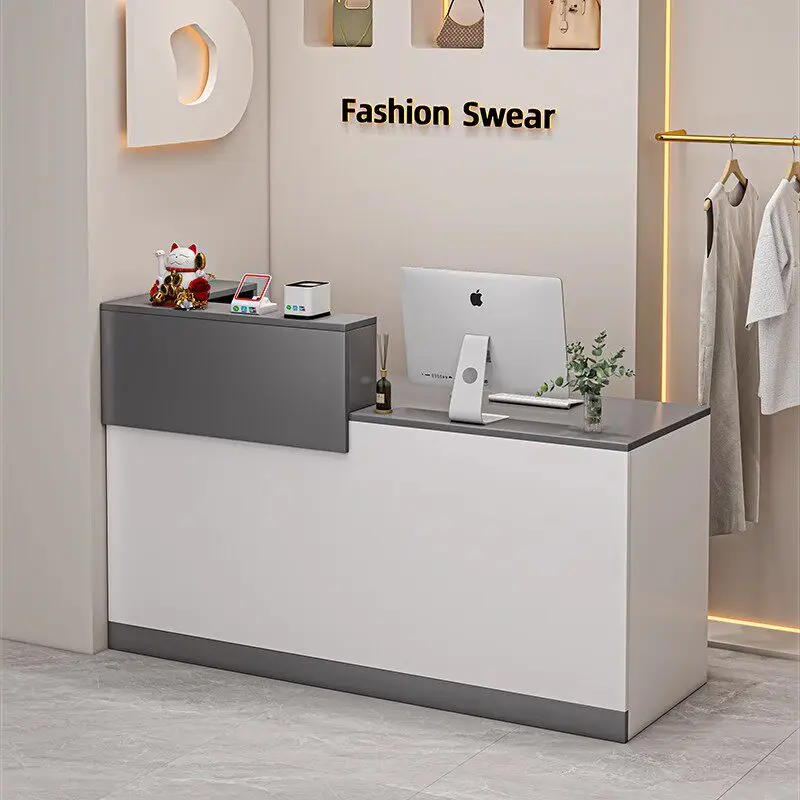 Hairdressing Reception Desk Beauty Coffee BeautyClinical Luxury Reception Desk Small Modern Comptoir Caisse Corner Furniture