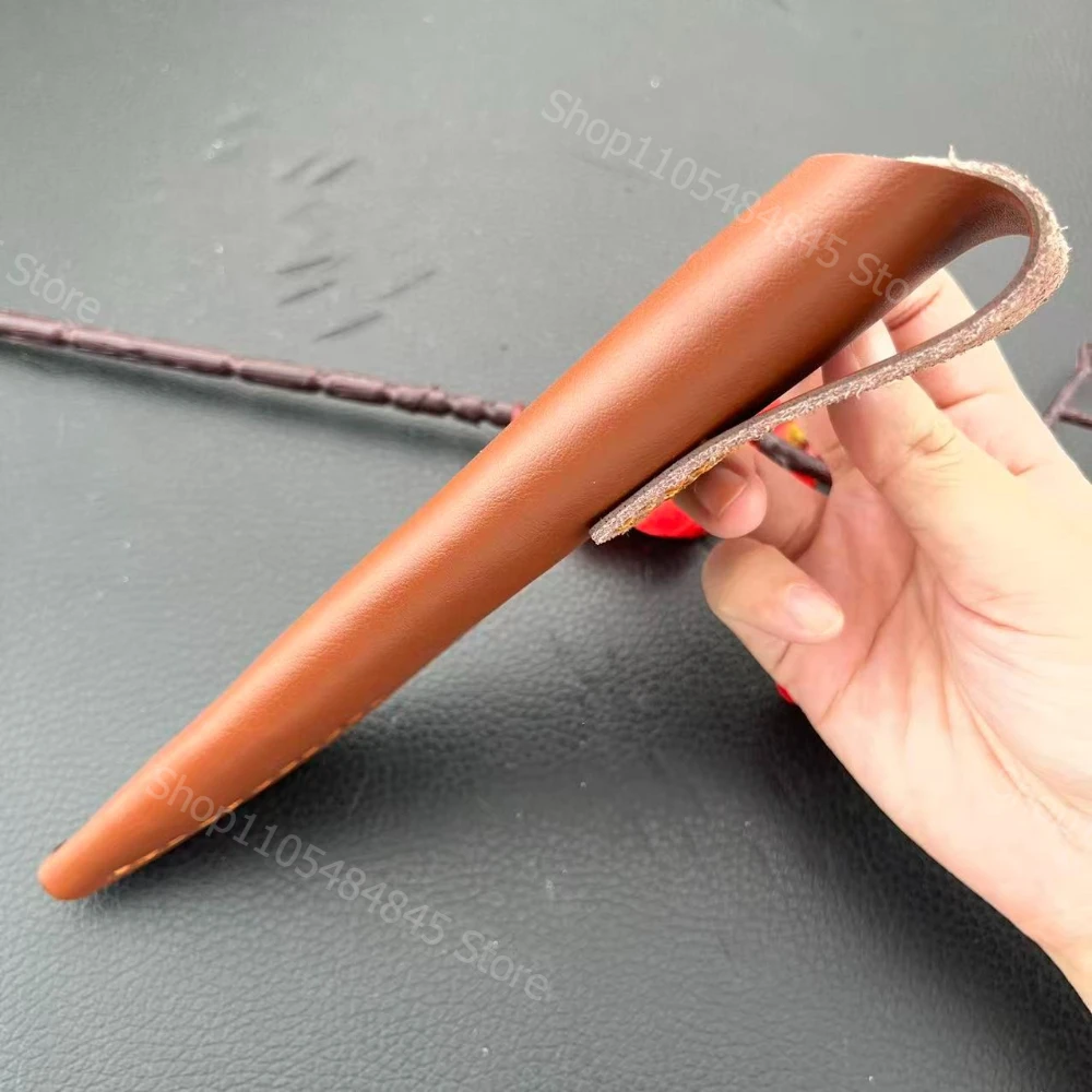 1PC PR4 Fixed Knife Leather Sheath with Belt Bucket Multi-function Tool Knife Protective Cover Leather Sheath Cowhide Sheath