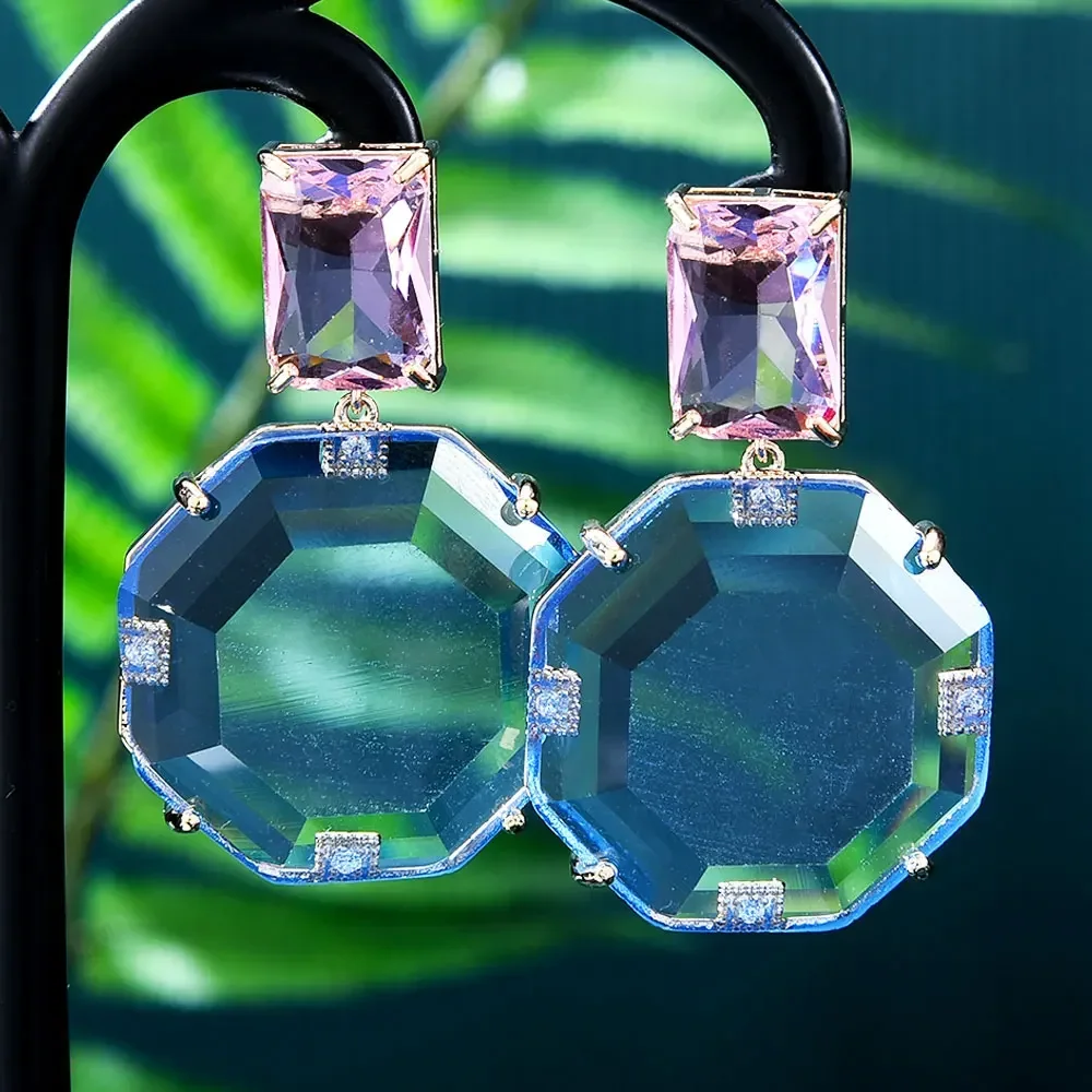 

Kellybola Cute Green Round Drop Earrings for Women Party Bridal Wedding Jewelry Trendy Fashion High Quality Accessories