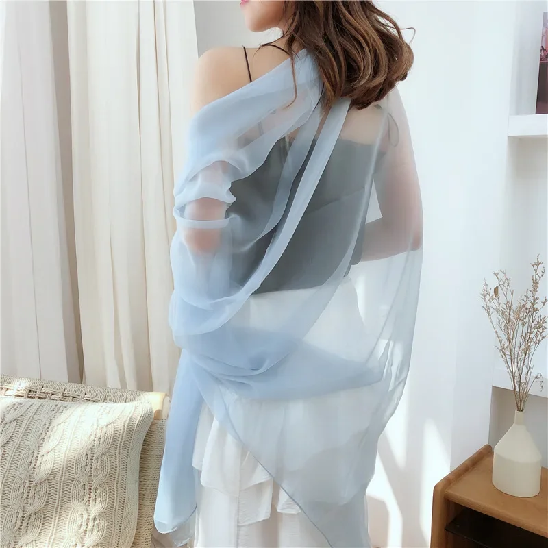 Chiffon Bolero For Women Femme 190*130cm Shrug For Wedding Dress Long Scarf Bridal Shawls For Evening Party Dress Cape