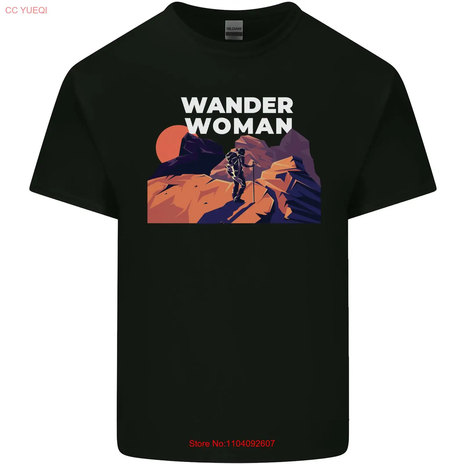 

Wander Woman Funny Hiking Trekking Walking Mens Light Cotton T-Shirt