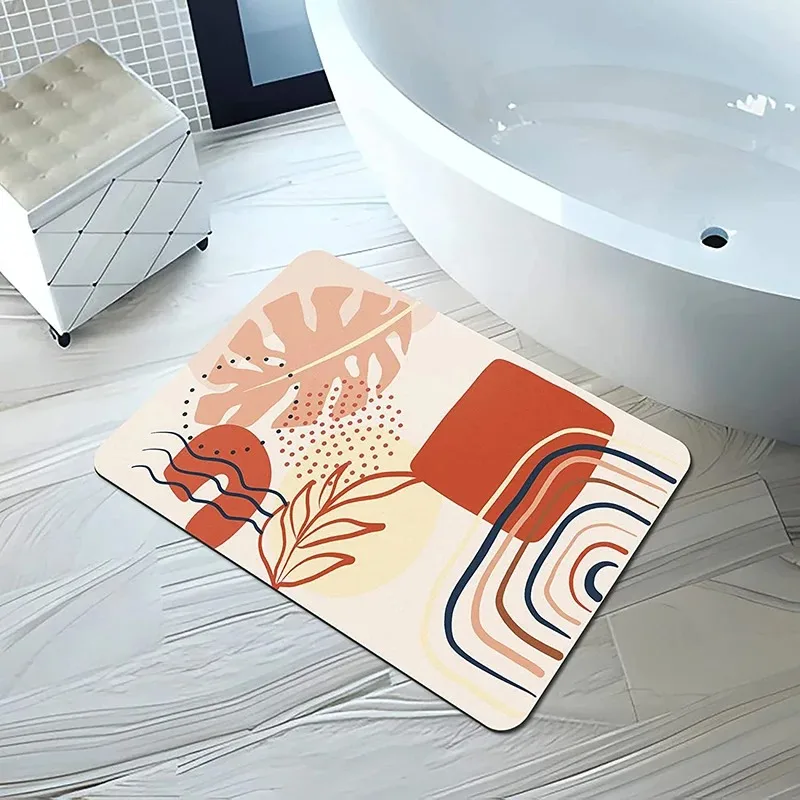 Abstract Style Simple Pattern Door Front Mat Decoration Home Bathroom Floor Mat