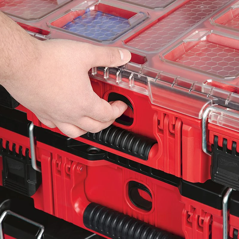 Milwaukee 48-22-8430 Packout 10 Compartment Stackable Storage Hard shell Small Parts Tool Box