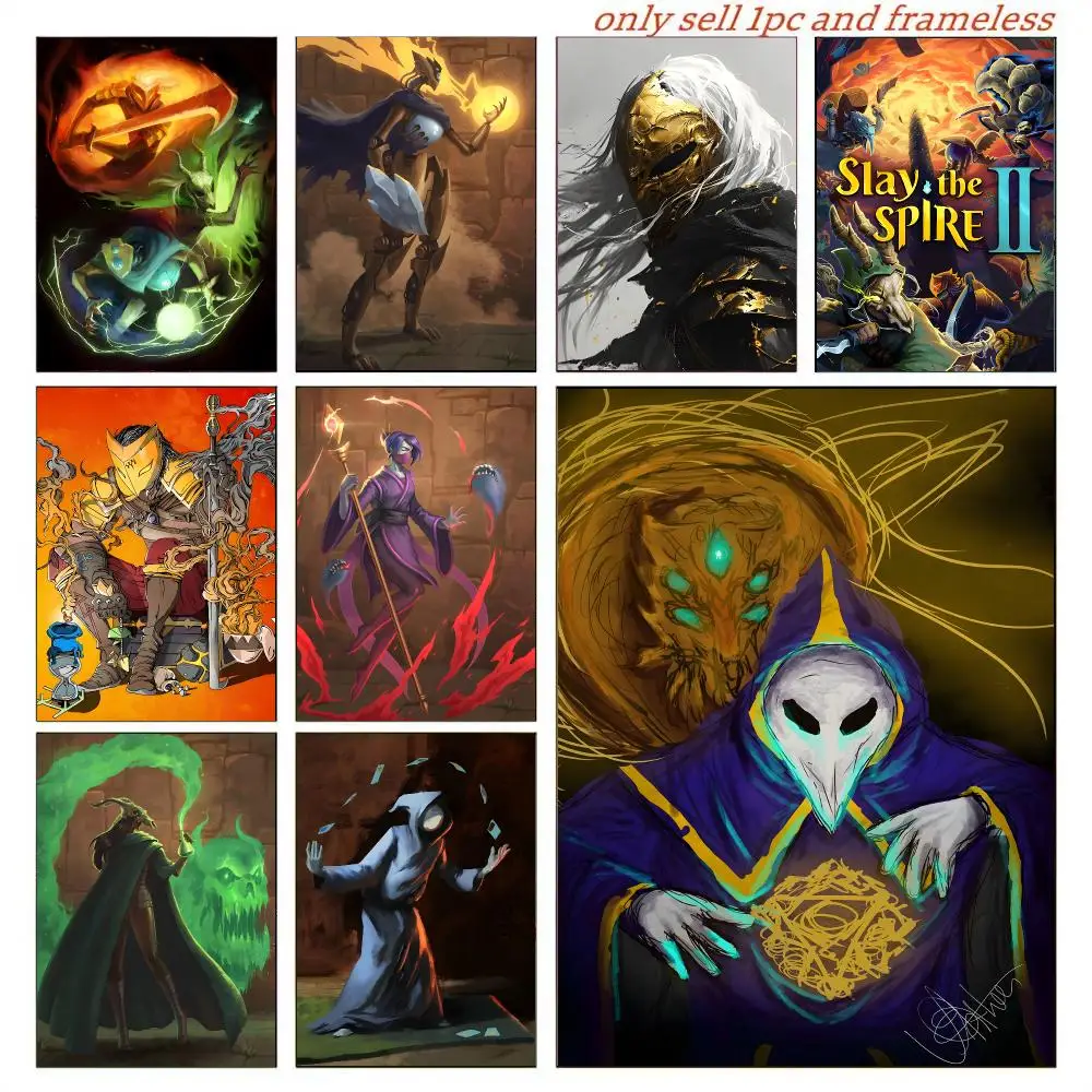S-Slay The Spire Game Poster Decorative Wall Art Stickers Mural For Home Living Room Hallway Decor Gift