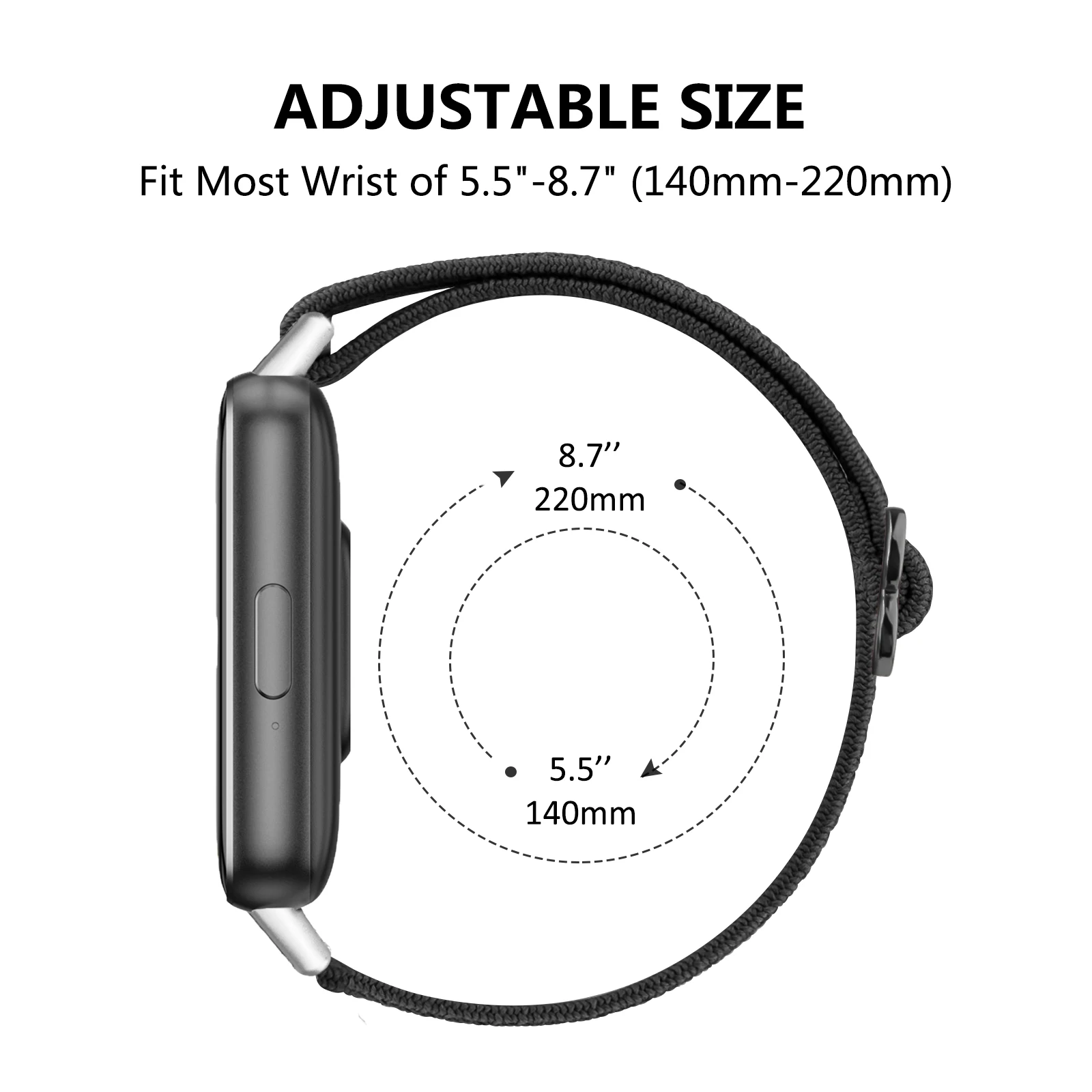 حزام حلقة من النايلون لهاتف Samsung Galaxy Fit 3، سوار ساعة مرن قابل للتعديل لملحقات Samsung Galaxy Fit 3 Band Correa