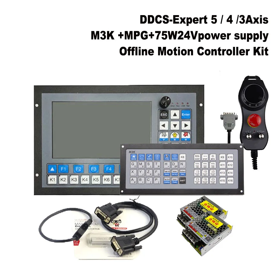 DDCS-Expert V2 Standalone Motion Controller Offline Controller Support 3/4/5axis USB Controller Interface Connect M3K&MPG&Power