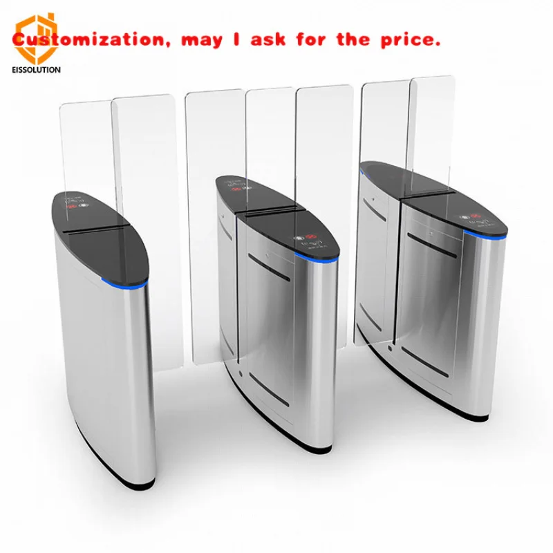 

custom.Eissolution Entrance Pedestrian Access Control QR Code Face Recognize Office Sliding Barrier Turnstile Manufac