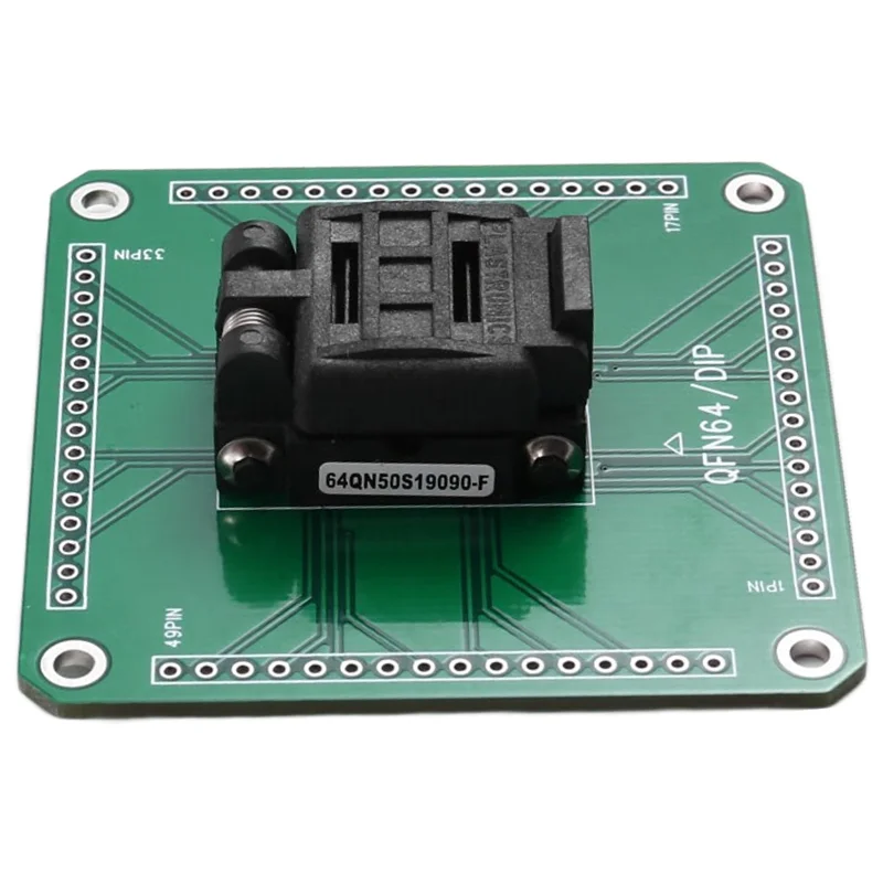 Адаптер ABFN-Plastronics 64QN50S19090 — розетка для программирования и тестирования QFN64 к DIP IC, шаг 0,5 мм для упаковки 9X9 мм