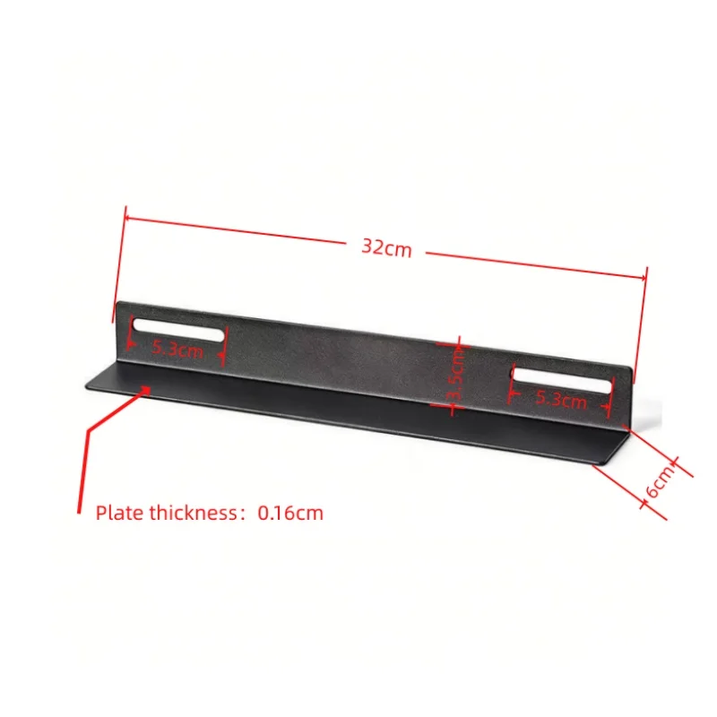 2 Pieces, 4 Pieces of Standard Cabinet L-Shaped Brackets with a Length of 320mm, Thickened L-Shaped Load-Bearing Brackets, Server Load-Bearing Brackets, Heavy-Duty Equipment Support Plates, Installation Accessories: Suitable for Network Cabinets with a Total Depth of 600mm, Used for Reinforcement and Supporting Equipment, Maximum Load Capacity of 80kg, Equipped with Fixing Screws.
