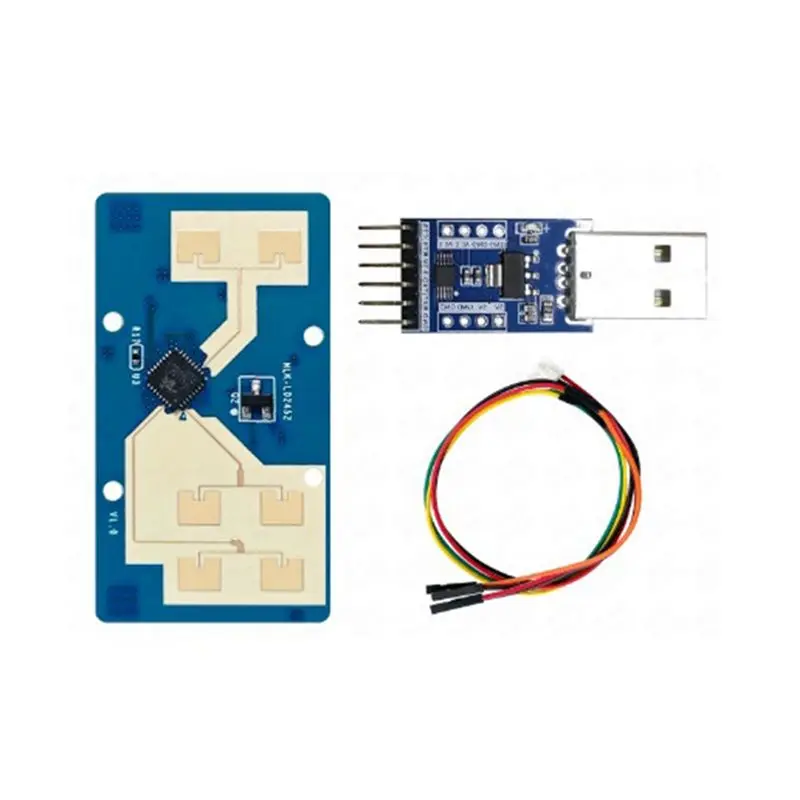 

Плата ZIZI CH340 в комплекте с модулем радарного датчика LD2452 24G для отслеживания движения человека с использованием миллиметрового диапазона волн, дальность обнаружения 6 м.