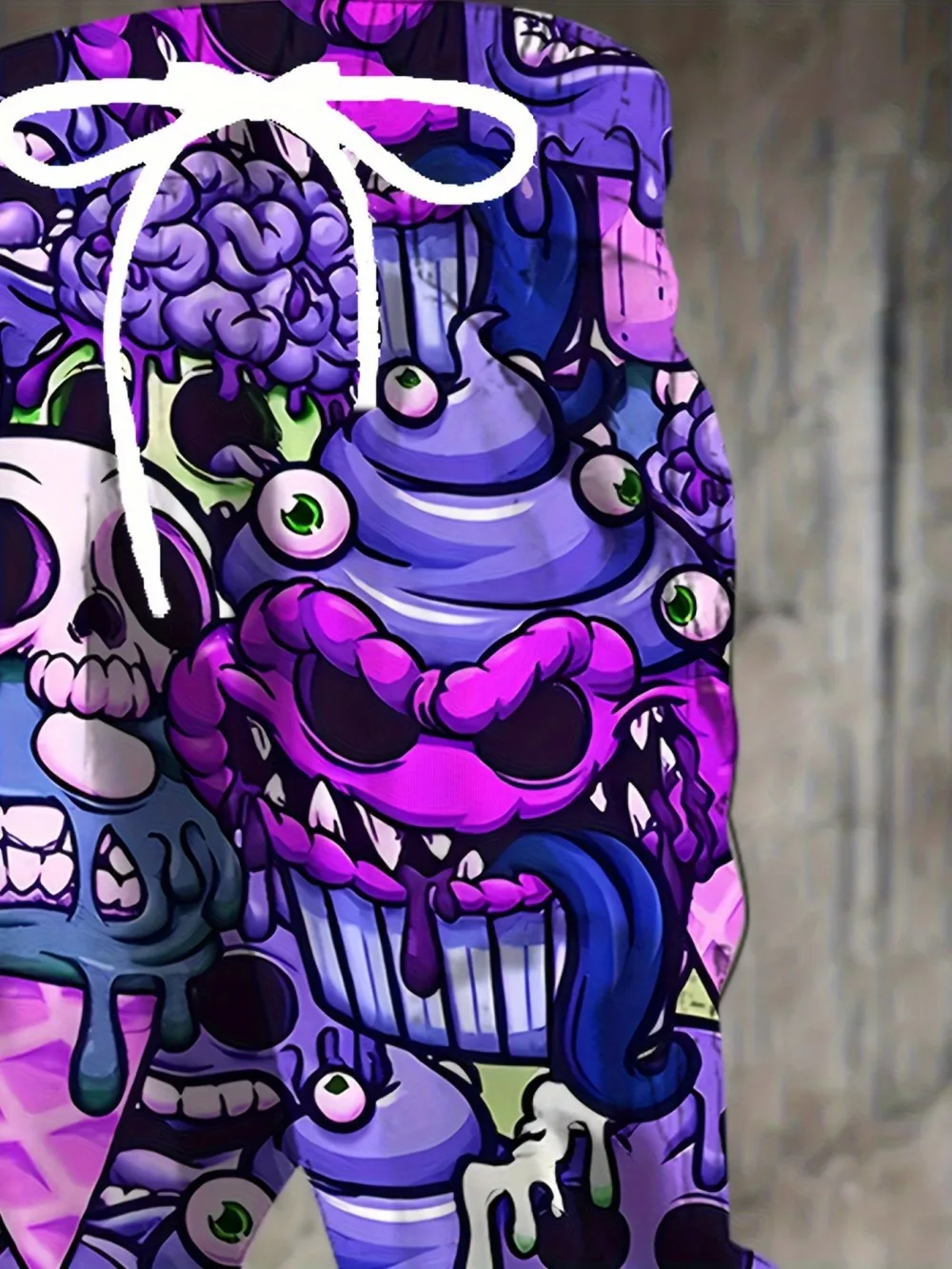 الخريف الرجال المألوف الجمجمة الكتابة على الجدران طباعة مايكرو مرونة مريحة الرباط السراويل في الهواء الطلق السراويل حزب عارضة #5