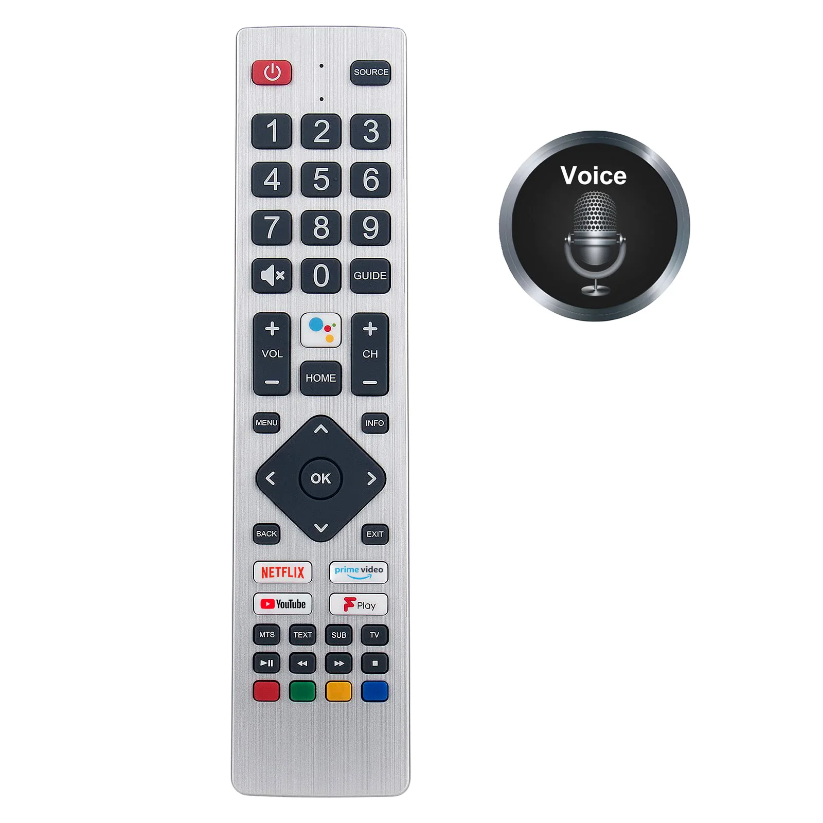 Control remoto por voz SHW/RMC/0134 para Sharp Aquos Smart TV- 50EQ4KA 75EQ3KA 65EQ3KA 55EQ3KA 50EQ3KA 4K Ultra HD Android