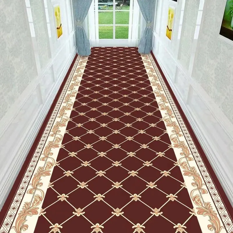 Modern Runner Long Corridor Carpets Luxury Lobby Aisle Entryway Decor Area Rugs Stairway Comfortable Durable Floor Mat Washable