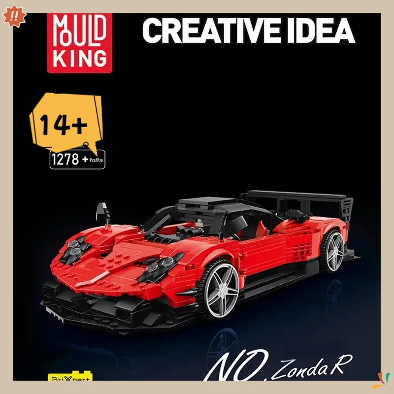 

Mould King Sports Car Building Blocks Set Simulation Assembled Toy Model Car Cool Ornaments Birthday Gifts Toys for Kids 1278pcs