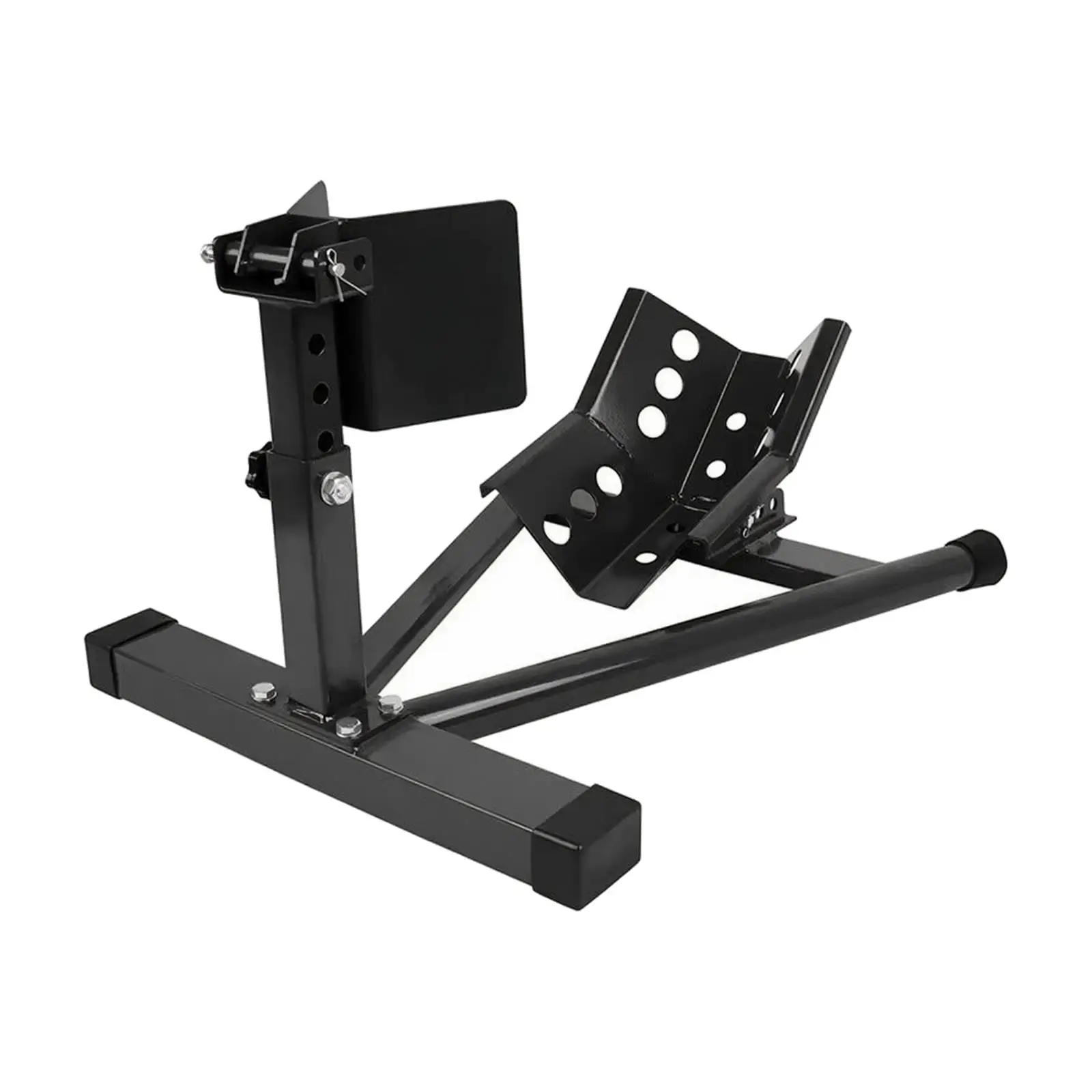 Adjustable Racing Wheel Stand for Motorcycle Parking with Triple Tube Frame and Upright Plate
