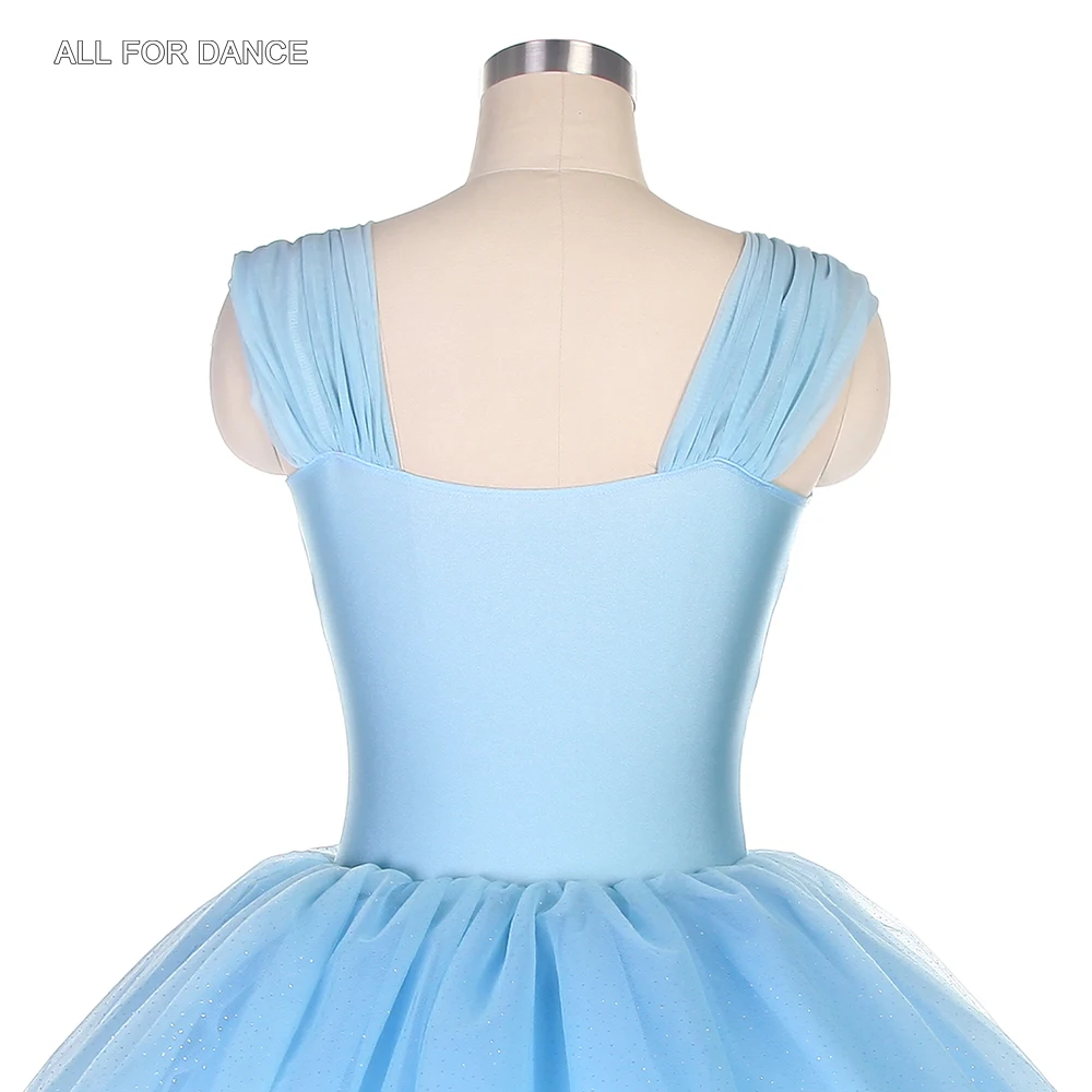 22139 novo céu azul elastano corpete ballet tutu romântico tutu para meninas & feminino competição ou desempenho ballet tutu