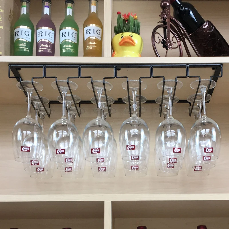 ヨーロッパスタイルの家庭用赤ワイングラスホルダーワインキャビネット吊りカップホルダー吊り赤ワインホルダークリエイティブ逆さまゴブ