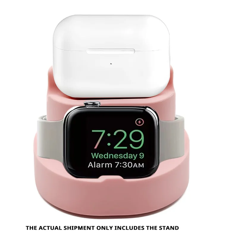 Supporto in silicone A97I-2-in-1 per orologio Iphone per base di ricarica per supporto per cuffie per auricolari Iwatch Night Dock