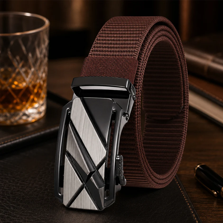 Automatic Buckle Nylon Belt Outdoor Hunting Multifunctional Tactical Male Belts 3.5cm Width Men Weave Belt Premium Quality B1211