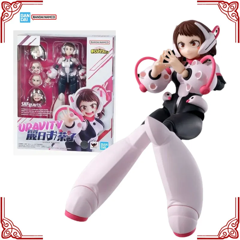 

В наличии натуральная модель Bandai My Hero Academia, комплект SHF Ochaco Uraraka, аниме, экшн-фигурка, коллекция готовых моделей, игрушки, подарки