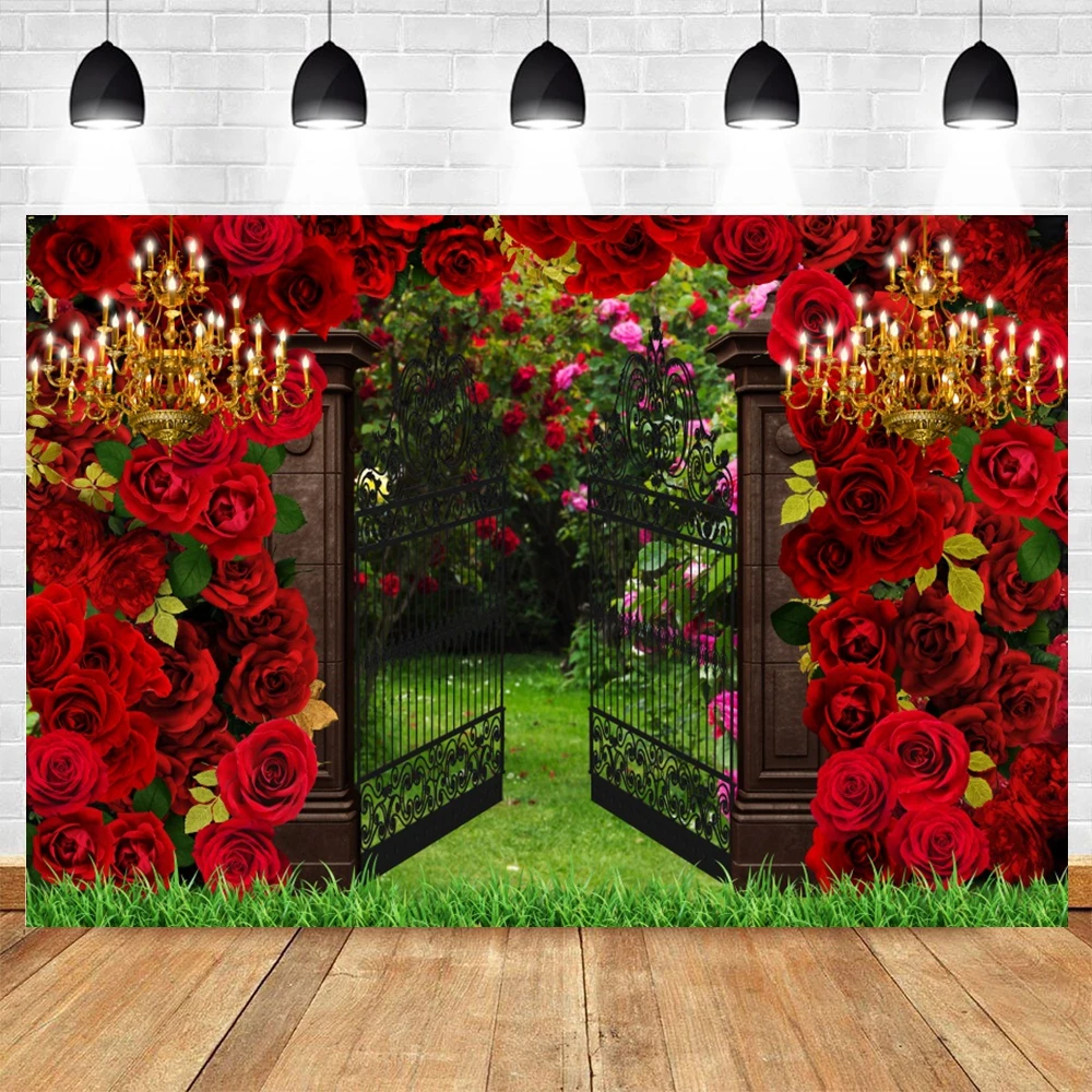 Outdoor Wedding Photography Backdrop Ceremony Flowers Wooden Wall Marriage Bridal Shower Party Photo Backgrounds Studio Props