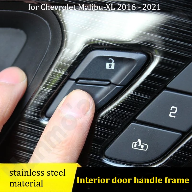 

Наклейка на рамку дверной ручки/подлокотник для Chevrolet Malibu-XL 2016~2021, аксессуары для модификации интерьера автомобиля, автозапчасти
