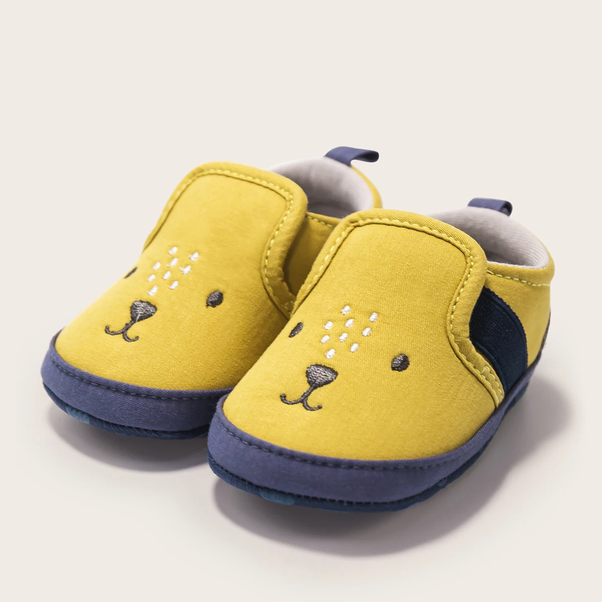 New Baby Shoes Infant Boy Girl Cotton Fabric Soft Sole Slip-on Shining Bear Newborn Toddler Crib First Walkers Moccasins Shoes