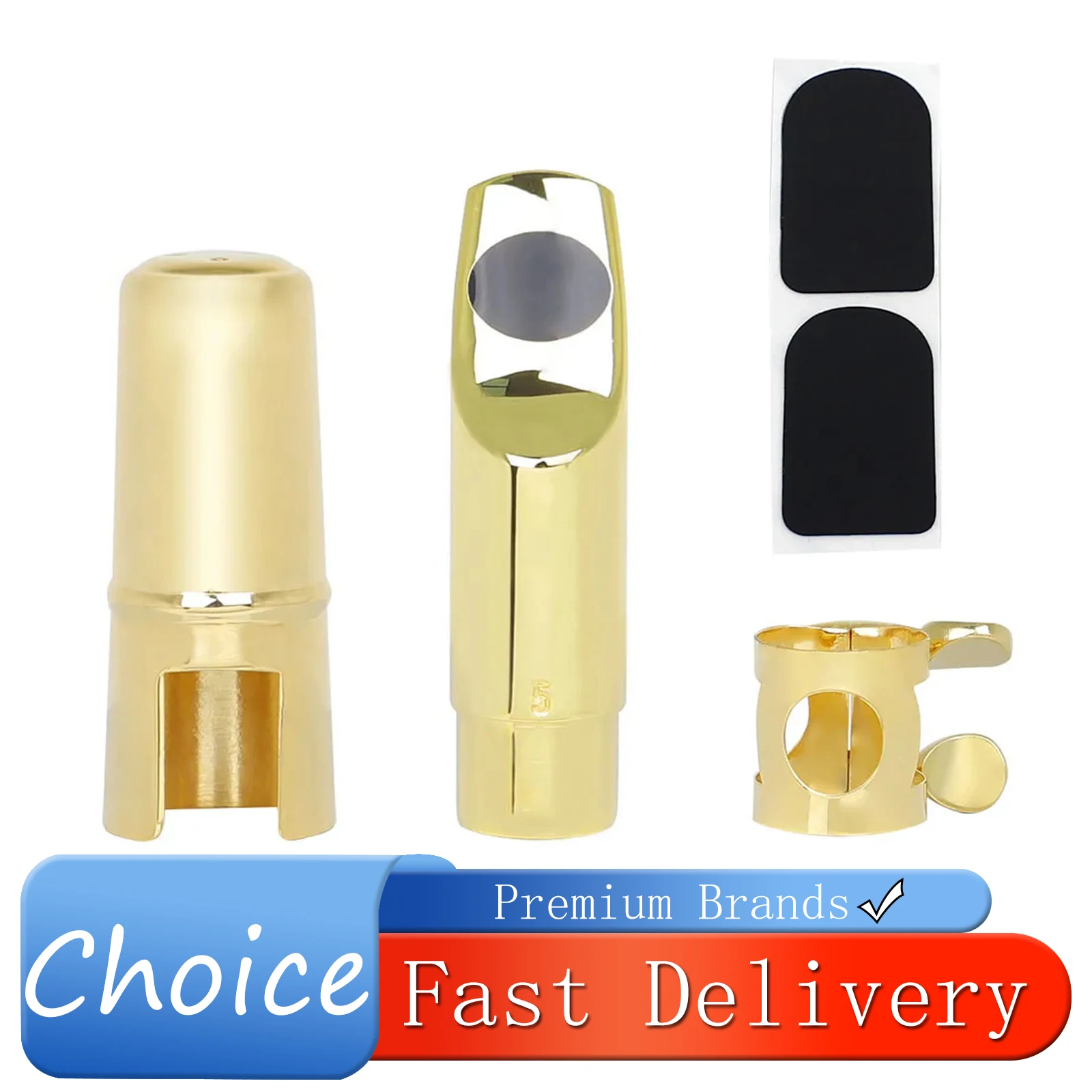 

SLADE Soprano Saxophone Mouthpiece Metal Flute Head 5/6/7/8 Mouthpiece Strap Clip Cap Hand Polished Soprano Saxophone Parts