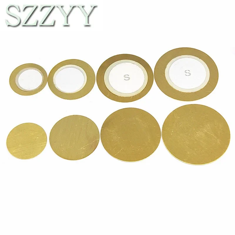 10 قطعة عناصر بيزو الطنان أسلم الاستشعار الزناد طبل القرص النحاس بيزو المتكلم 12 مللي متر 20 مللي متر 27 مللي متر 35 مللي متر 50 مللي متر كهرضغطية