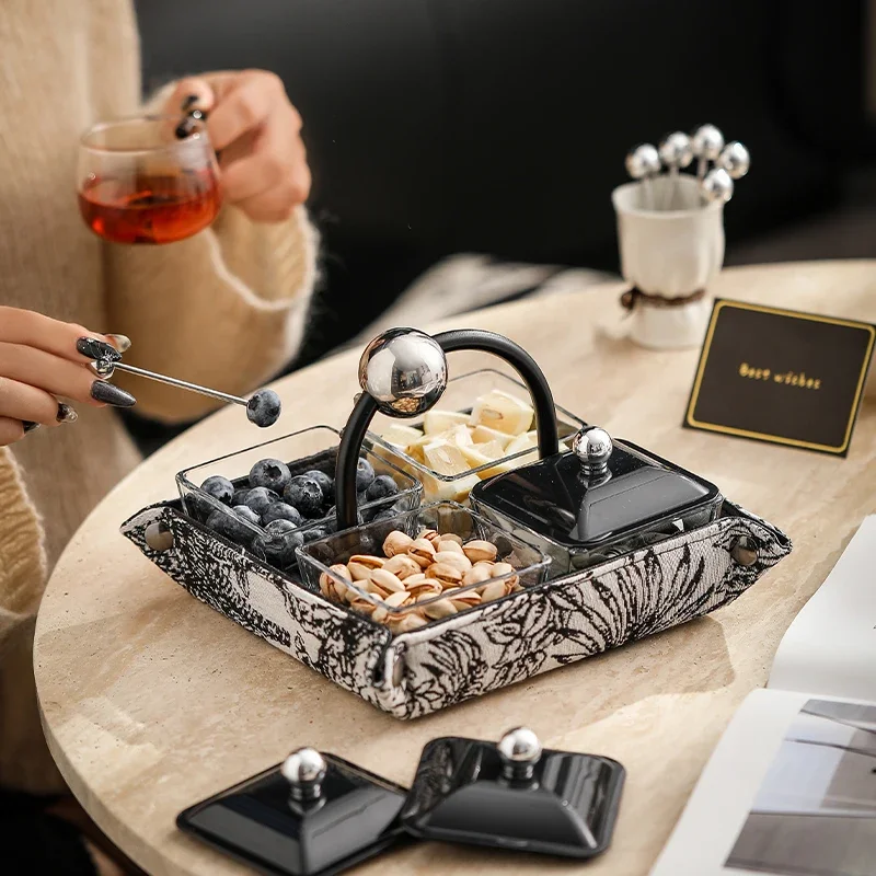 

Fruit plate, living room household snack placement plate, divided candy snack plate, small exquisite ornament