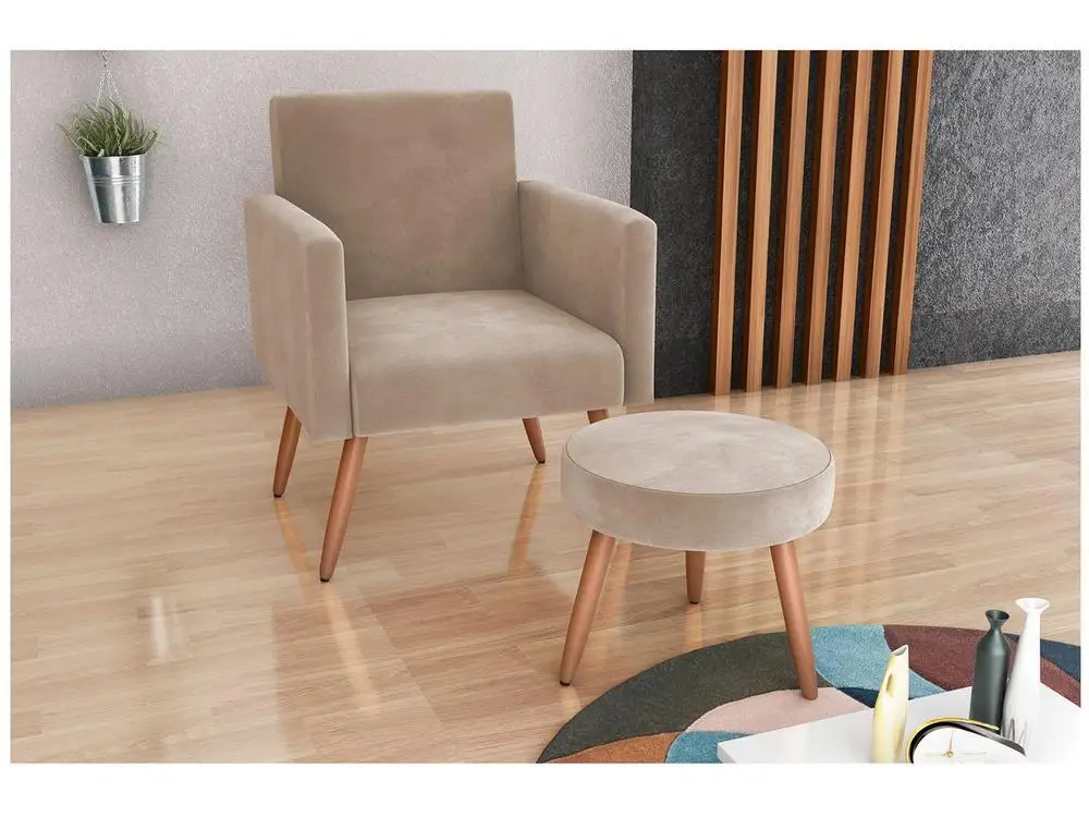 Dekorativer Sessel mit modernem Matrix-Puff