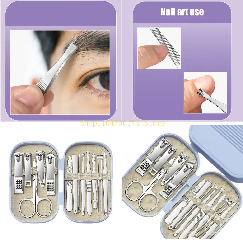Ergonomic Clippers Scissors Set Durability Stainless Steel Manicure Tool With Case For Family Travel Essential Top Sale