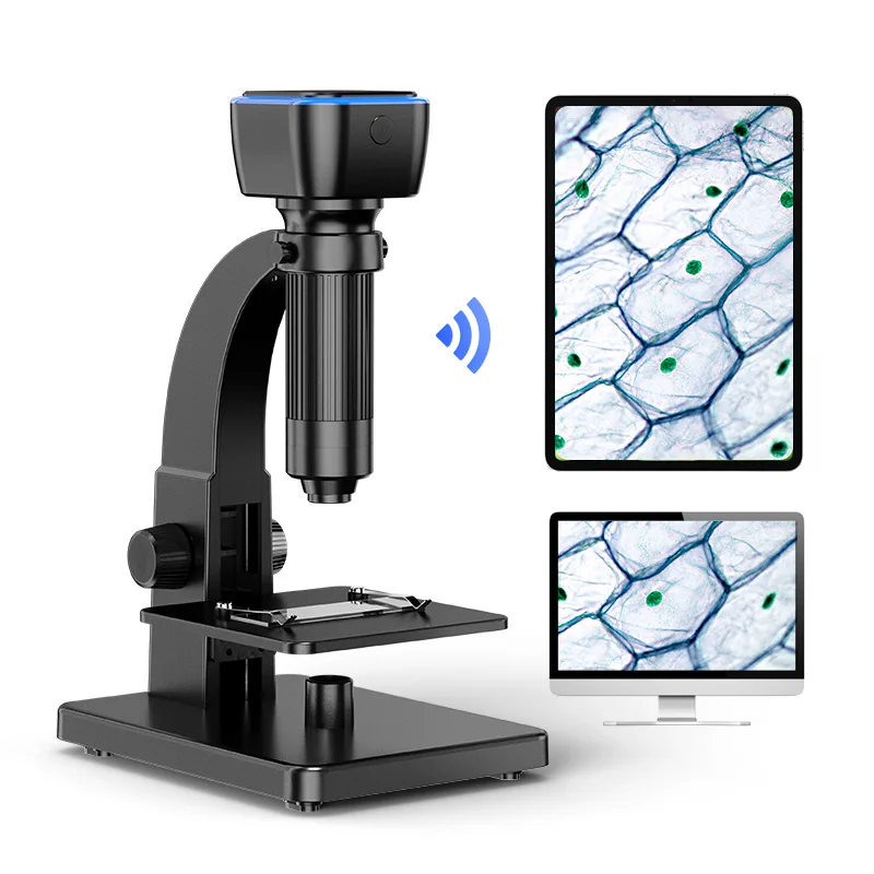 

Dual-lens portable electron microscope, biological microscope, high-definition Wi-Fi wireless digital microscope