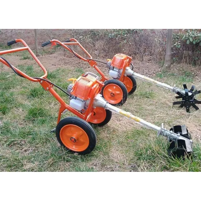 Multifunctional agricultural push mower, soil loosening, weeding and ditching machine, small micro-tillage machine