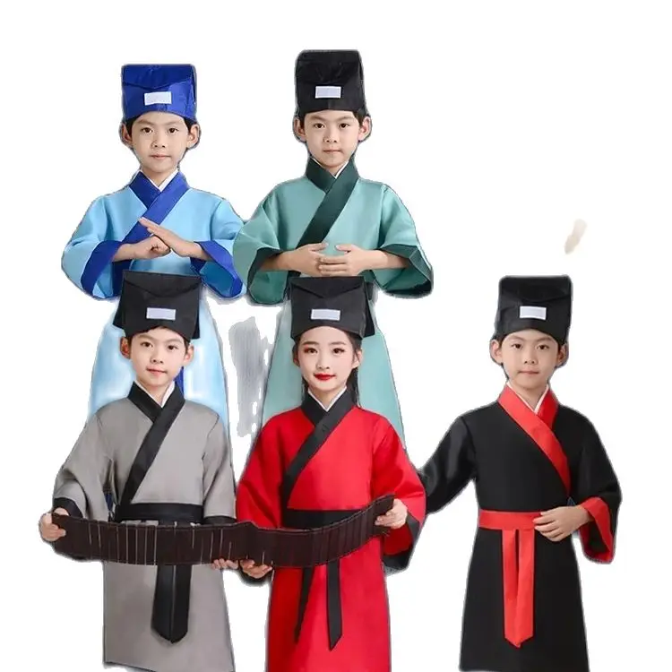 Anak Laki-laki Hanfu Panggun Cina Bayi Laki-laki Tahun Baru Setelan Tang Anak-anak Kostum 전통 Cina Kuno