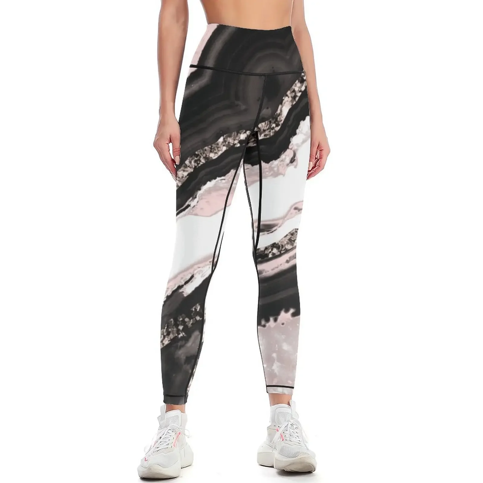 

Agate Glitter Glam #4 (Faux Glitter) #gem #decor #art Leggings Women's high waist Women's sportswear Womens Leggings