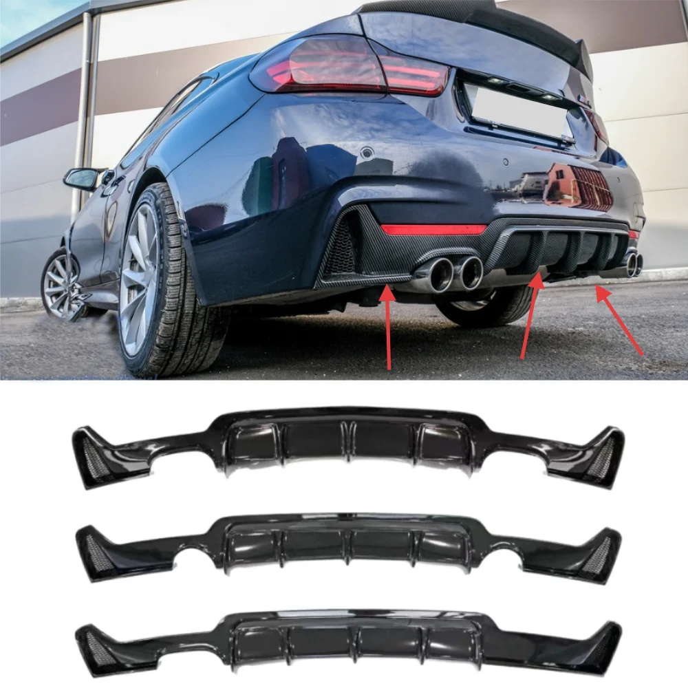 

For BMW 4 Series F32 F33 F36 2014-2020 car rear lip lower bumper MP spoiler surround