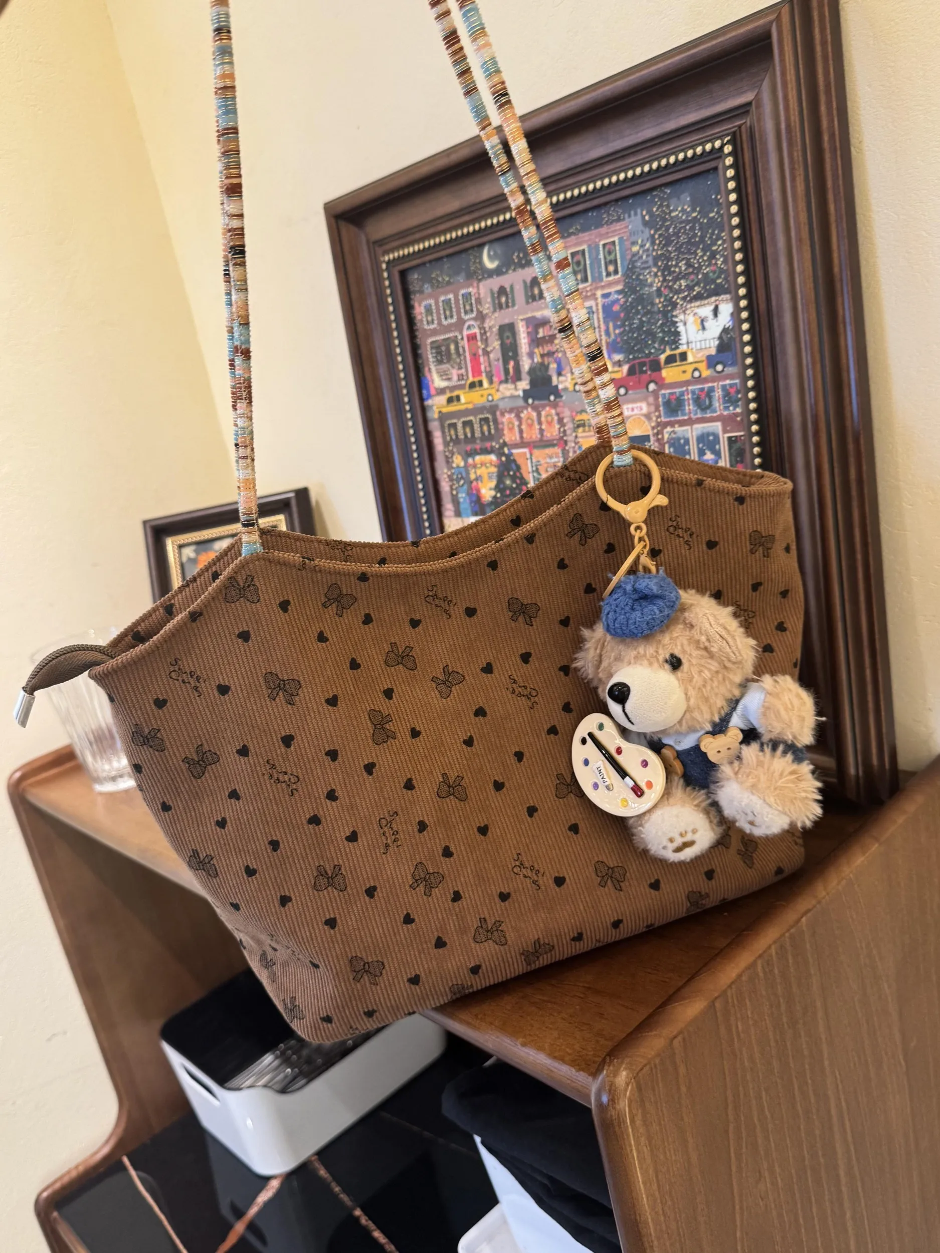 

Large Capaci Simple Women's Crossbody Bag Faionable Commuter Tote Bag Durable Canvas Handbag for Daily Use