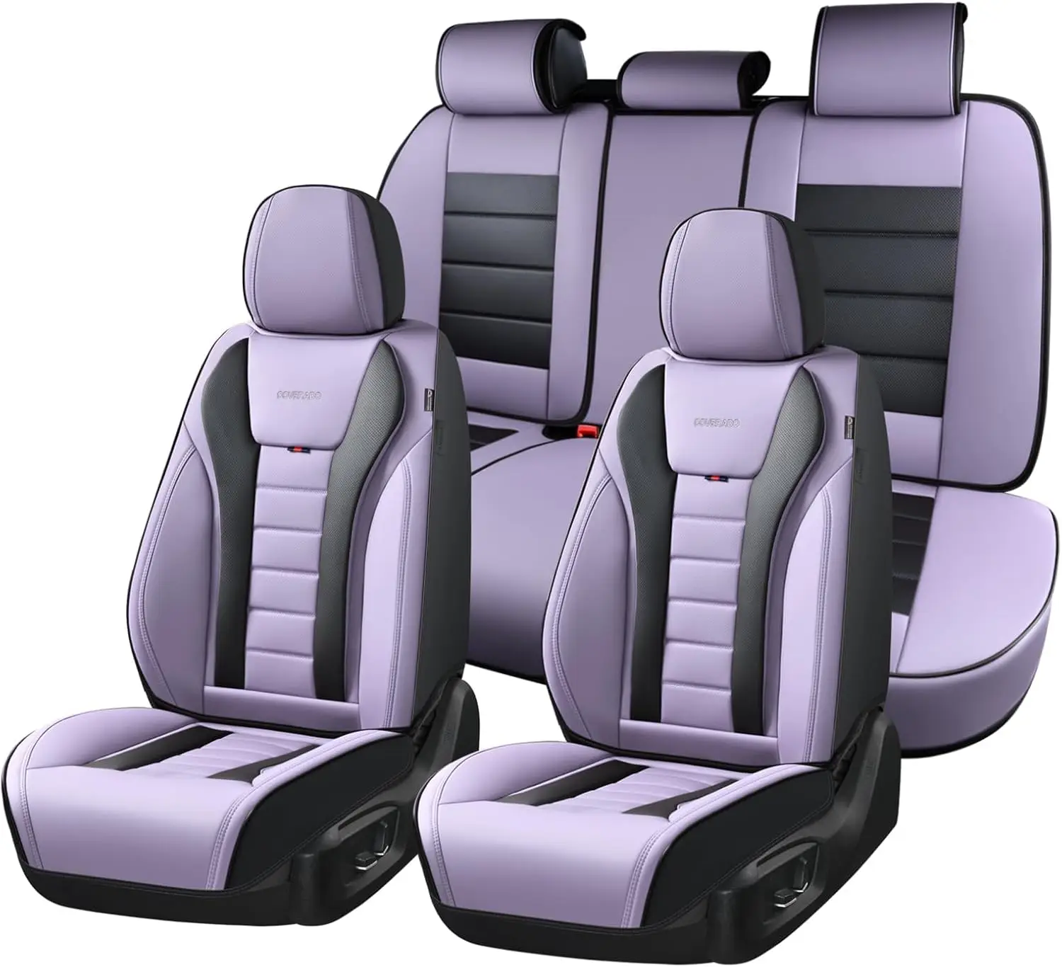 

Universal Waterproof Leather Car Seat Covers Full Set, Front and Back Protectors for Most Vehicles