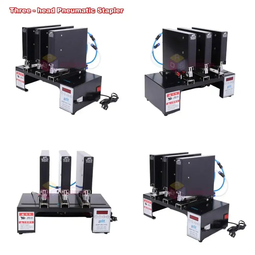 2026 HOT  Three-head Pneumatic Stapler Binding Machine for Electric Stapler for Office Stationery Binding Equipment for Paper