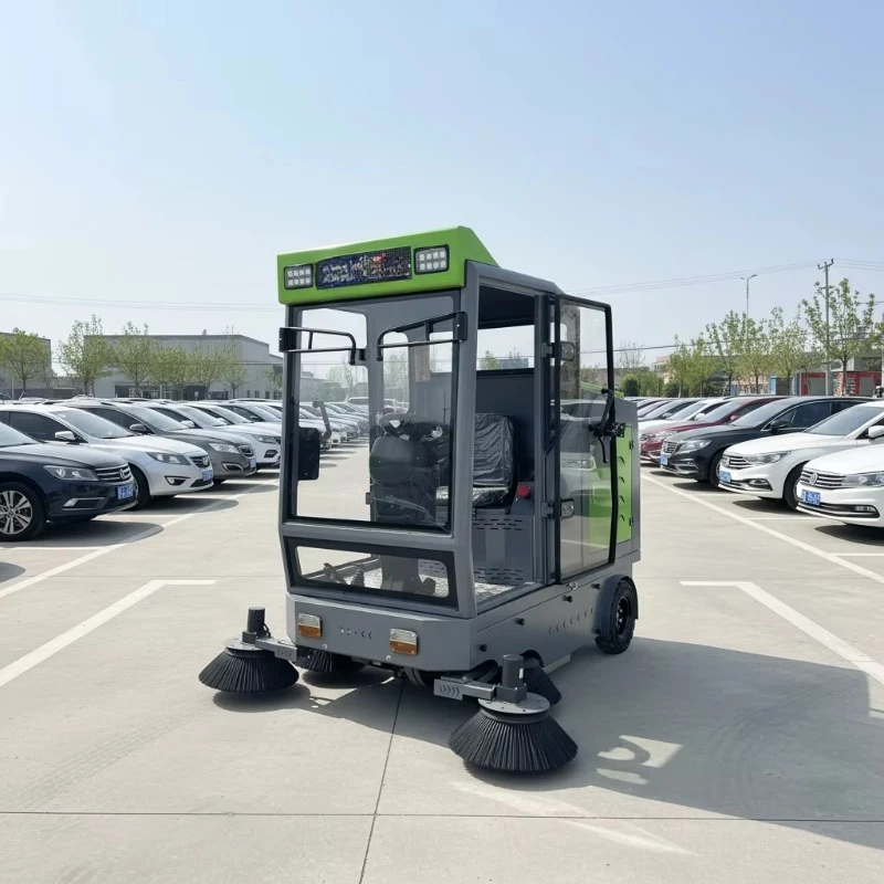 New Electric Industrial Ride-On Floor Sweeper for Street & Parking Lot Cleaning | Self-Propelled 48V 150Ah Battery