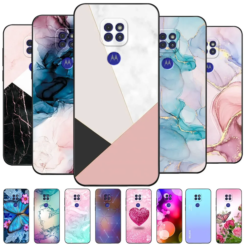 For Motorola MOTO G9 Case Moto G9 Play TPU Soft Silicone Fashion Phone Case For Moto G 9 G9 Play Flower Cover Coque Funda Shells