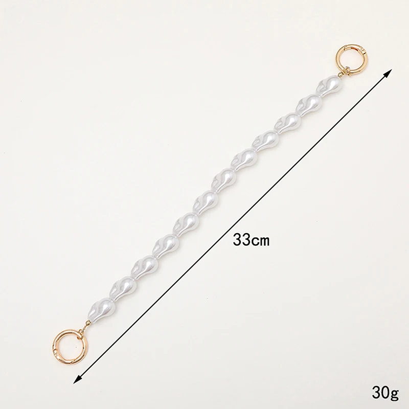 Bag Chain Irregular Imitate Pearl Parts Bag Accessories For DIY Handmade Phone Case Chain Detachable Geometric Handbag Straps