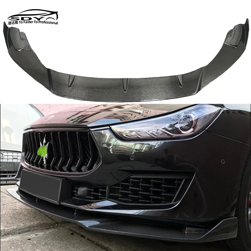 

Ghibli High Quality Carbon Fiber Front Lip Front Bumper Lip Front Splitter for Maserati Ghibli 2018-2023