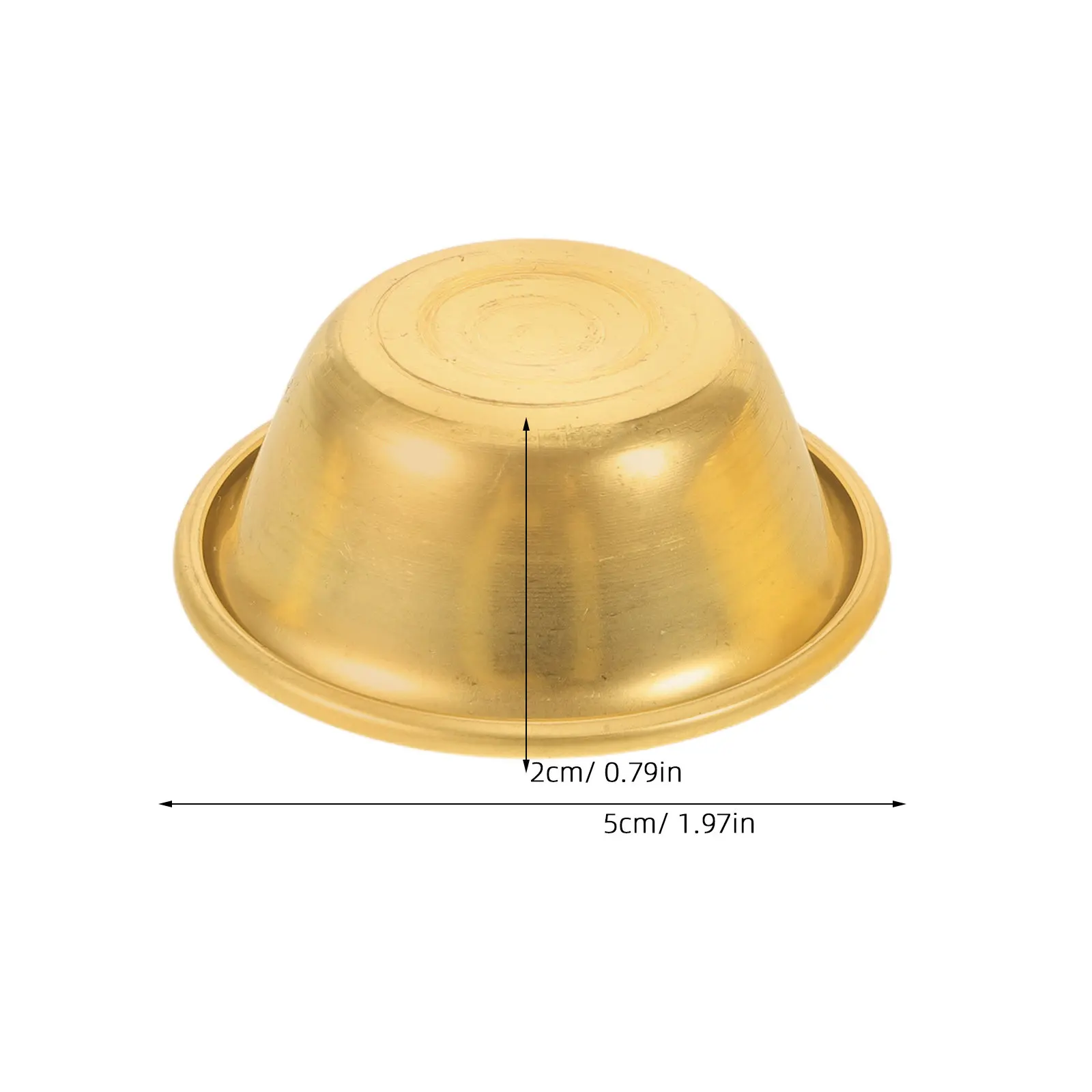8Pcs Small Brass Buddhist Copper Offering Bowls Mini Water Cups for Holy Ritual Temple Meditation Prayer Decorative Ritual Bowls - view 3