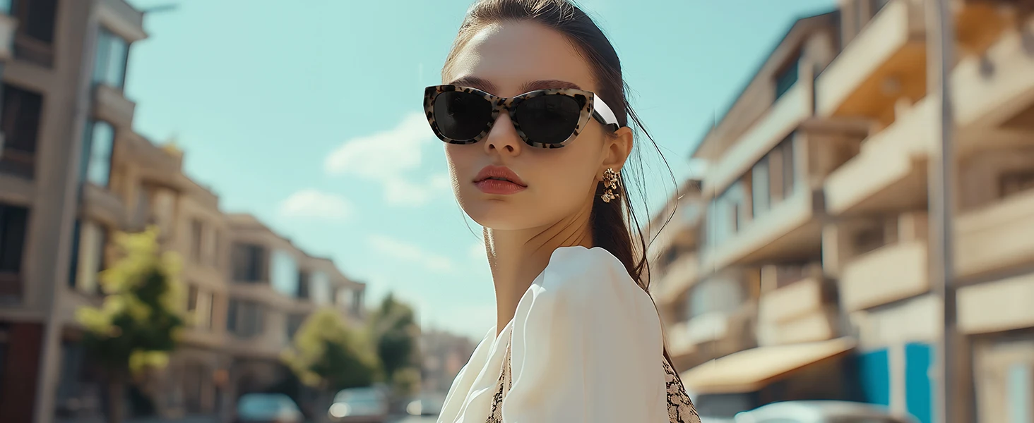 ZENOTTIC Schmetterlings-polarisierte Sonnenbrille für Damen, handgefertigt, Acetat-Schatten, UV400-Schutz, quadratische Sonnenbrille zum Einkaufen, Geschenk – Detail 2