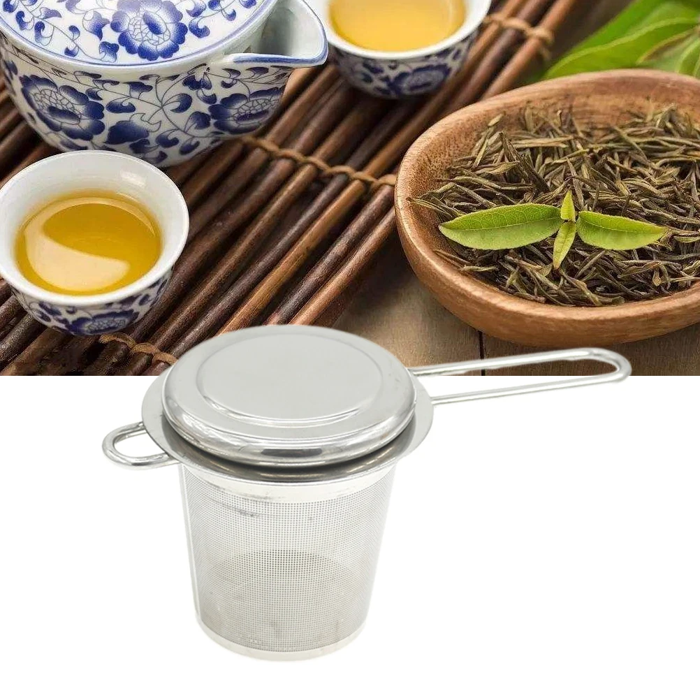 

Tea Infuser Stainless Steel Tea Filter Extra Fine Mesh Loose Leaf Tea Infuser Long Handle and for Hanging on Teapot Cup Mug(Silv