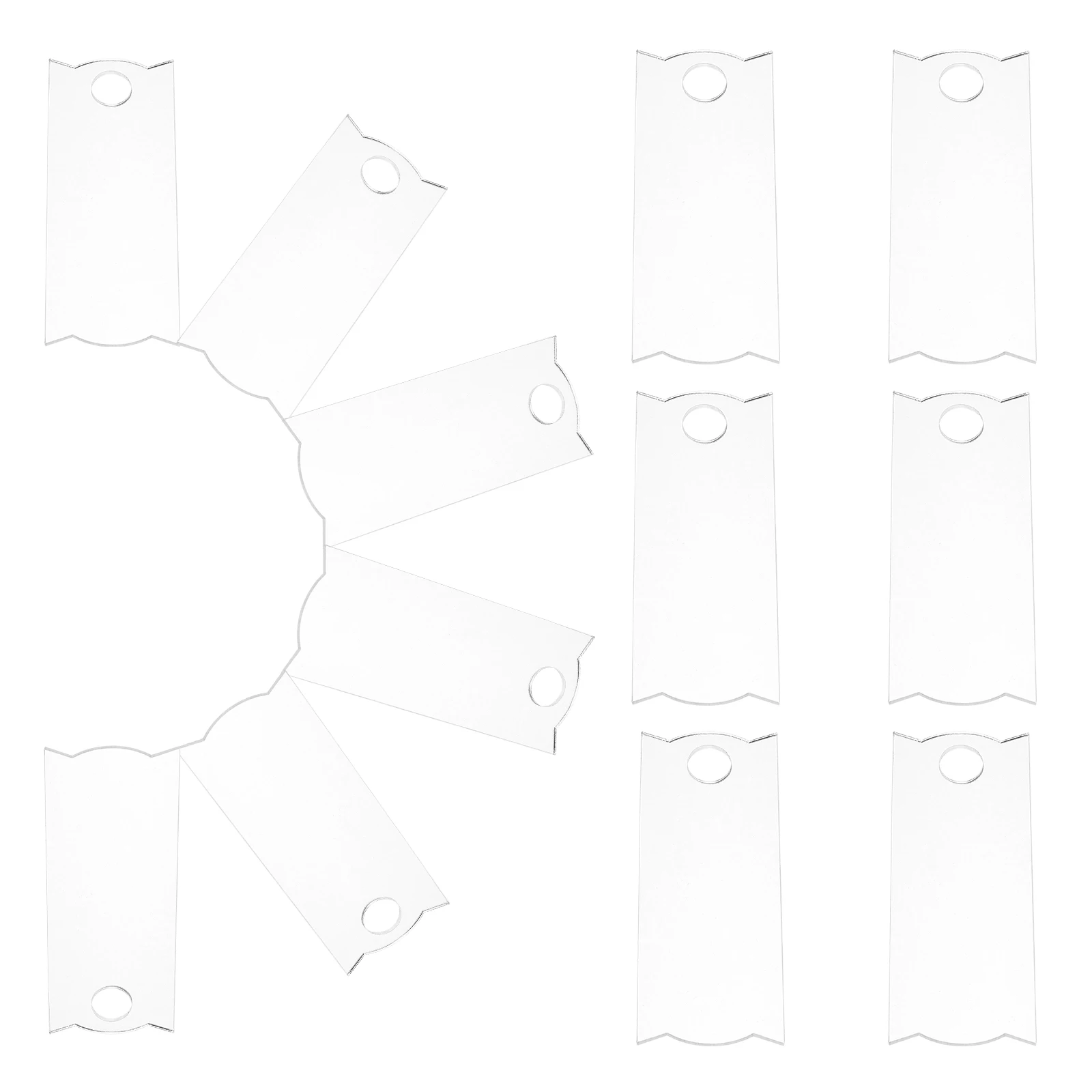 

12 Pcs Acrylic Name Plate Blanks for Tumbler Bottle Cap Decor Glitter Powder Accessory DIY Blank Cup Name ID Plates