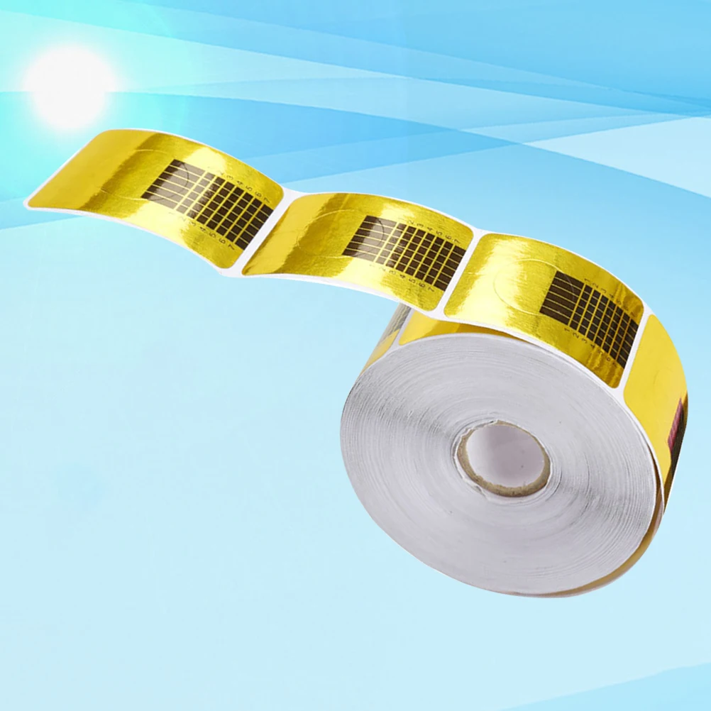 

500Pcs Nail Extension Paper Tray Nail Art Guide Stickers Crystal Square Shapes Manicure Tool for Acrylic Gel Nails Tips Forms