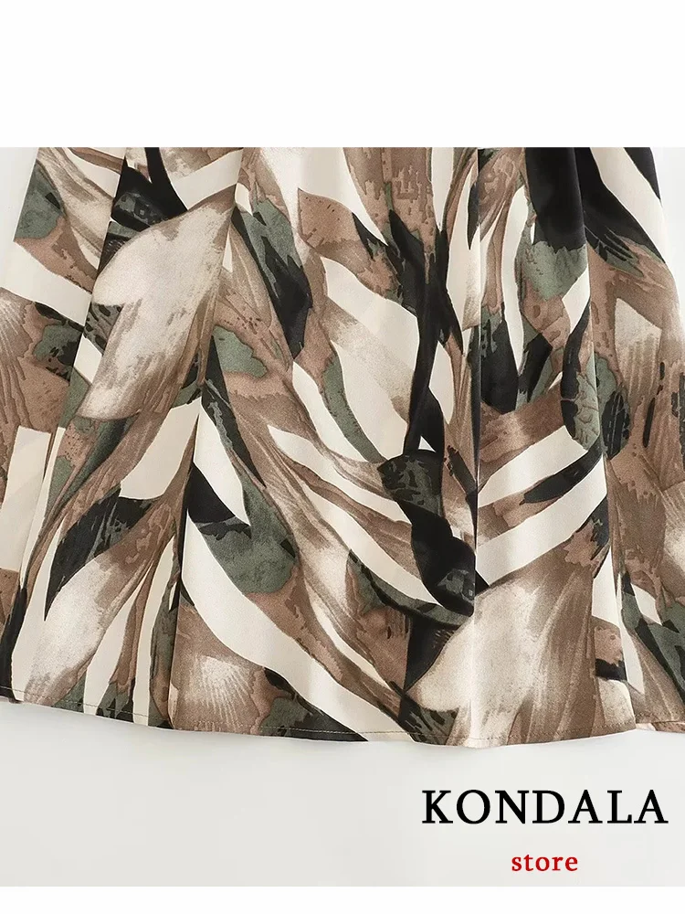 KONDALA-Vestido largo con estampado Tie Dye para mujer, traje holgado con cuello de pico, estilo bohemio, para vacaciones y playa, 2023